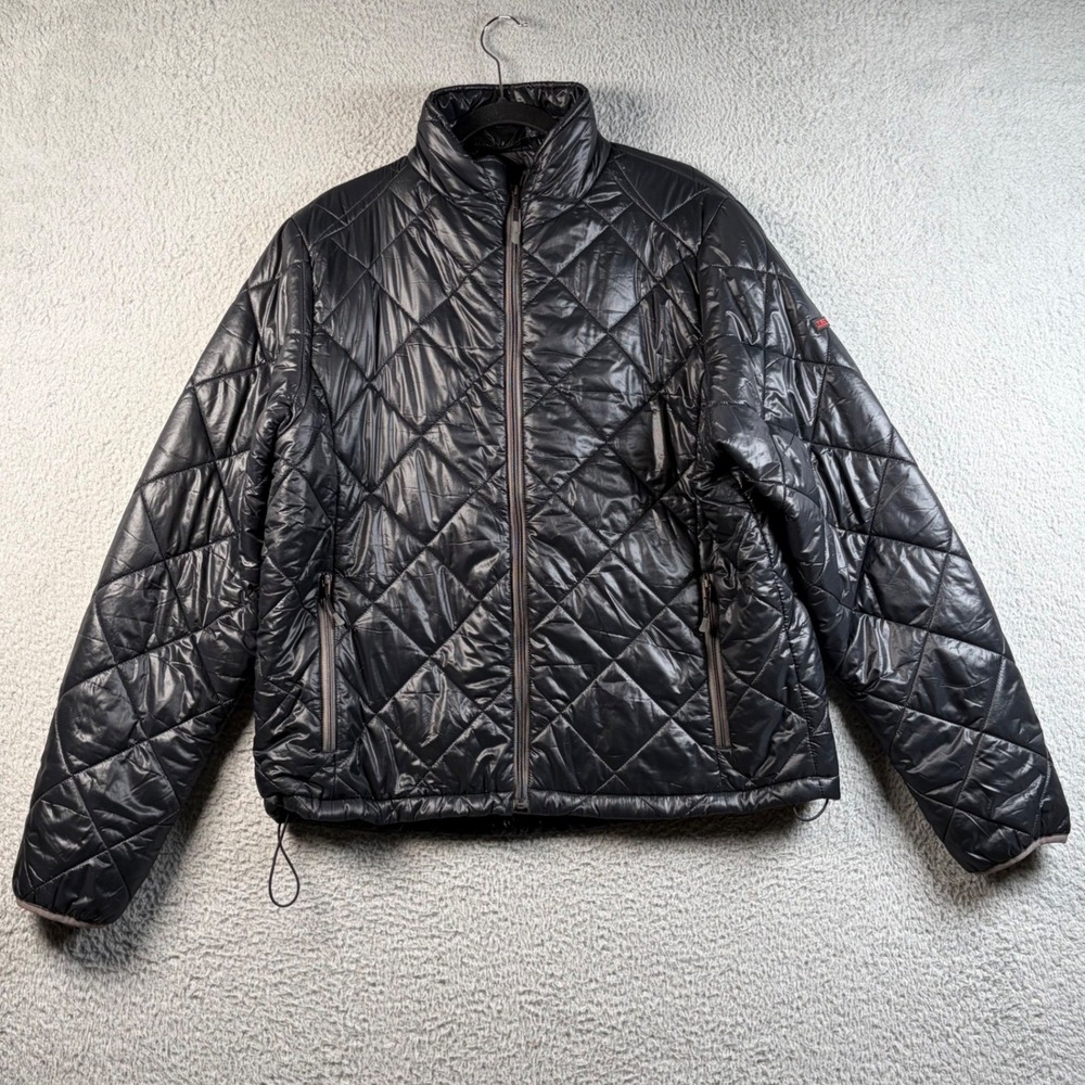 SCOTTEVEST SeV Mens Black Quilted Puffer Jacket Travel Multi-Pocket Large L